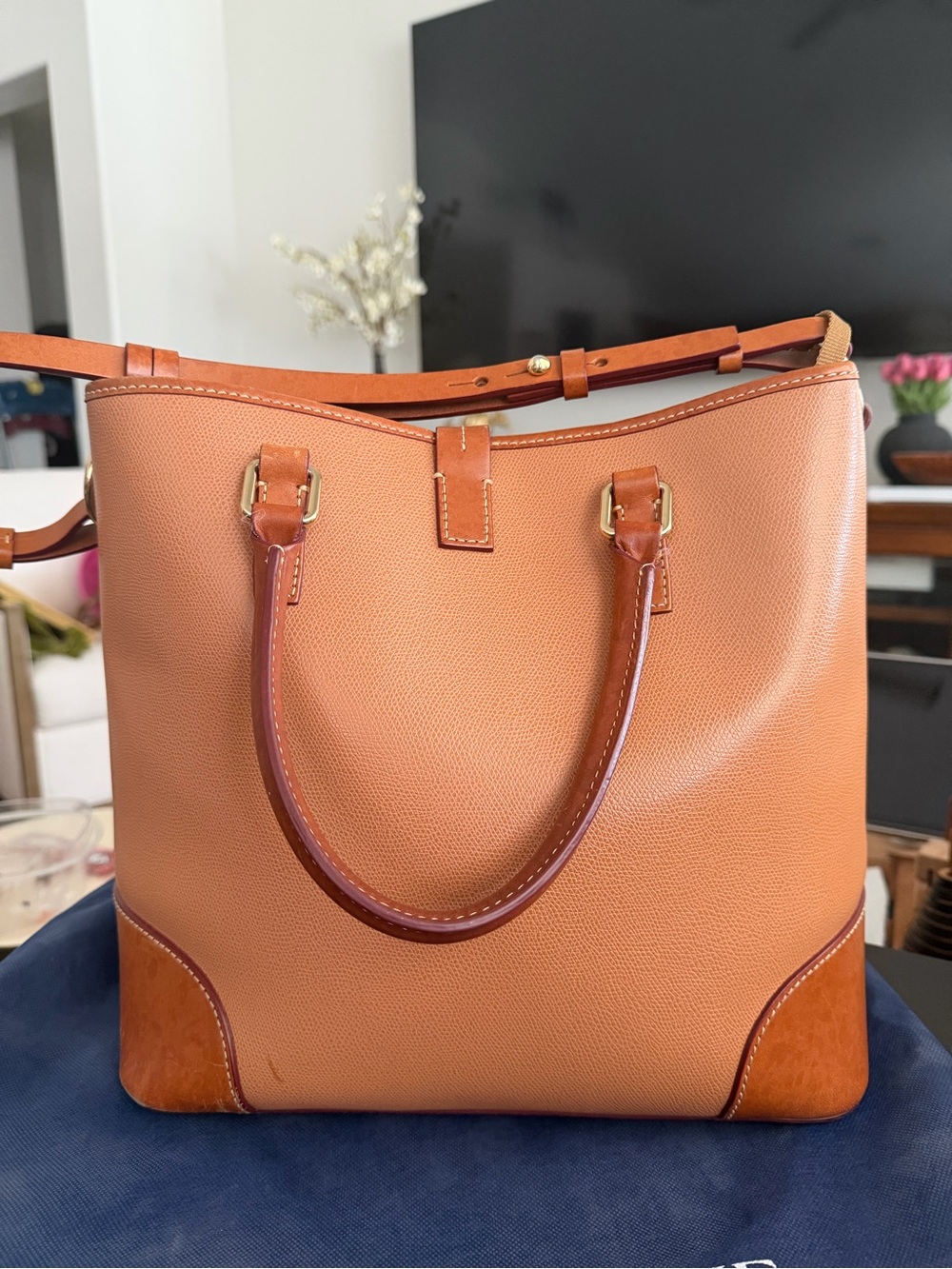 DOONEY & BOURKE | Shelby Shopper - Caramel, Smooth Textured Butterscotch Leather - Picture 2 of 8